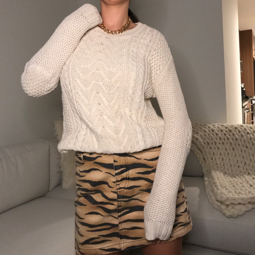 Beautiful Cream Knitted Sweater